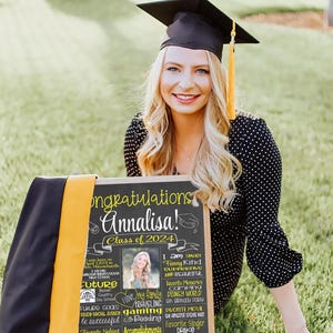 Achievement Commemoration Keepsake Graduation Chalkboard Template Editable Design Digital Download Board Photo Prop Senior Picture Memory Display Sign Class Milestone Celebration Decoration Customizable Canva Template DIY Project Instant