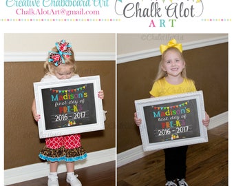 First Day of School Chalkboard Sign: Any Grade (Digital File)
