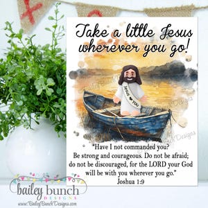 Little Jesus Valentine Printable - Jesus Valentines - Boot Jesus Karte - Glaubenszentriert - Schrift - Christliche Geschenke - Sofortiger Download