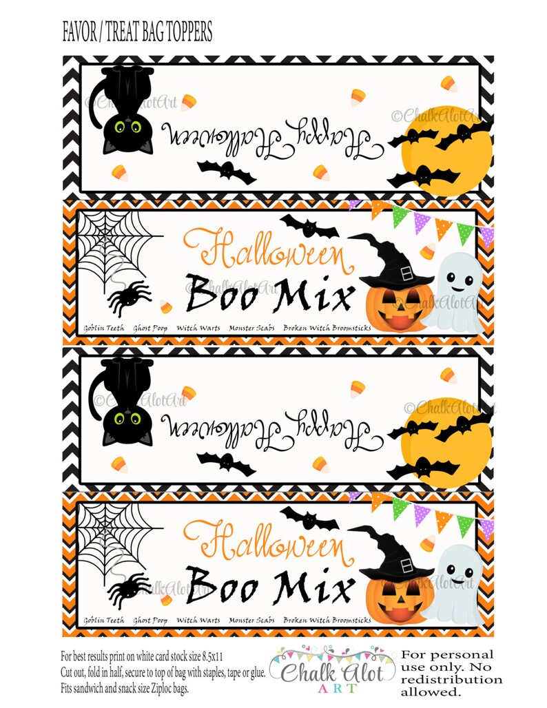Halloween Boo Mix Favors, Halloween Favors, Halloween Treats, Halloween ...