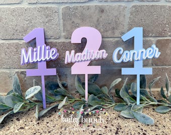 First Birthday Cake Topper – Acrylic ONE Smash Cake Topper, Modern 1st Birthday Decor, Photo Prop Keepsake, ONE Cake Topper, Ages 1-9