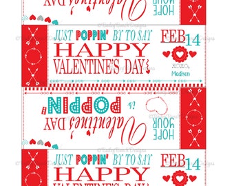 Valentines Pop It Fidget Etiquetas de Regalo, San Valentín, Regalo de Maestro, Etiquetas de Regalo Pop-It, Día de San Valentín, Pop Its, Pop-Its RED - PERSONALIZADO