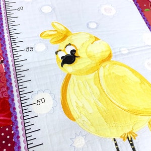 DIY Vogel Höhe Chart-bedruckten Stoff-panel