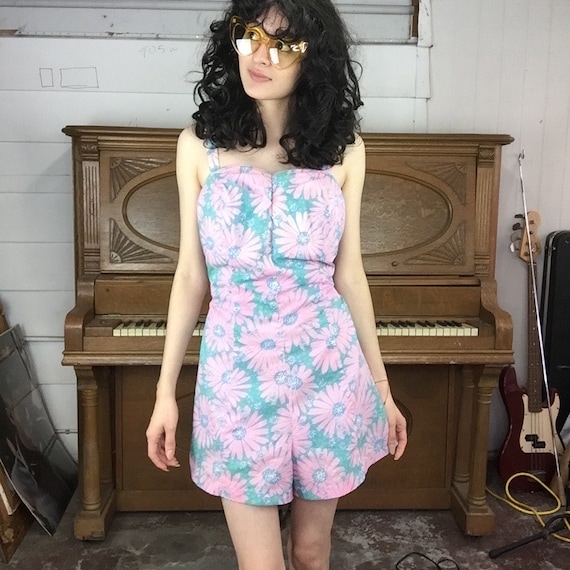Vintage 50s 60s | Flower Power Swimsuit Bathing Su
