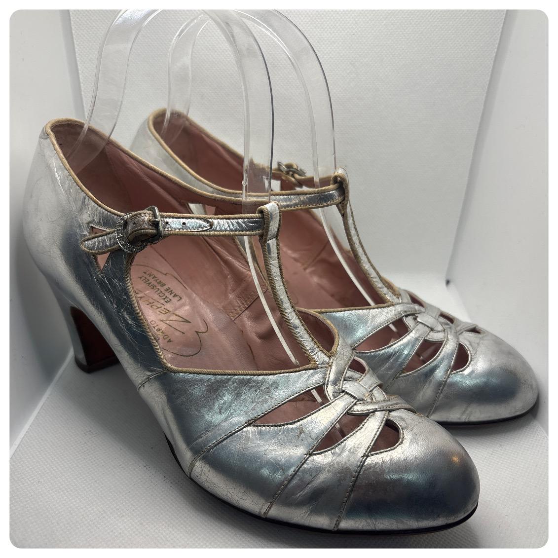 希少 1920年代 アンティーク 靴 ストラップ シューズ 20s パンプス USA ANTIQUE 1920s DEADSTOCK LEATHER STRAP PUMPS アンティーク
