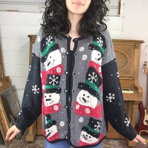 Ugly Christmas Sweater Octopus Snowman 