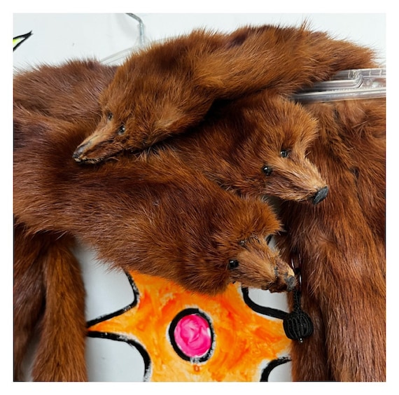 Vintage 30s 40s 50s | Brown Mink Fur Pelts Stole … - image 4