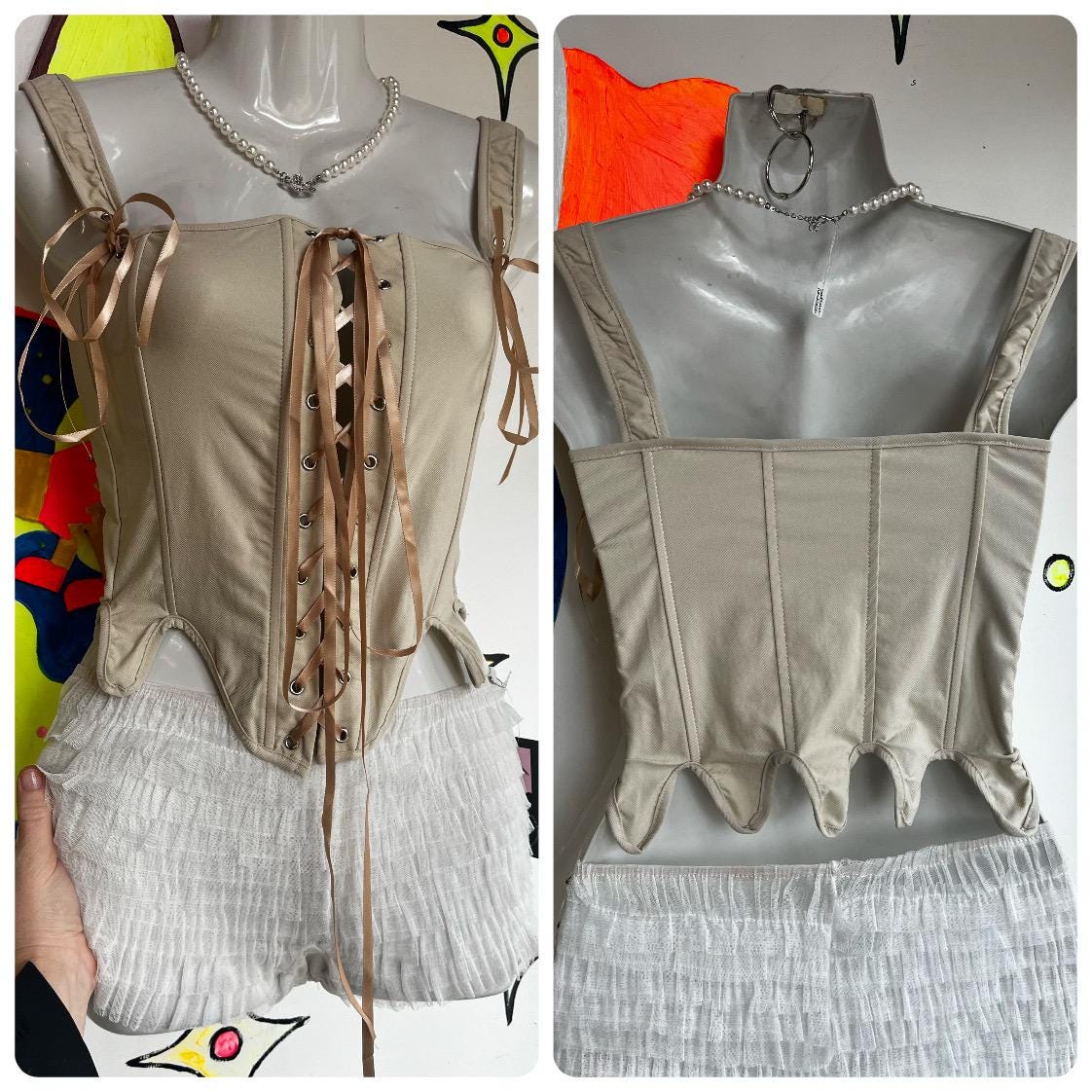 ❤︎‬ ‬ ⸒⸒00s vintage y2k fairycore 英字ラメskt Vintage Y2K | Lace up Fairy Grunge Cottage Core Pirate Ren