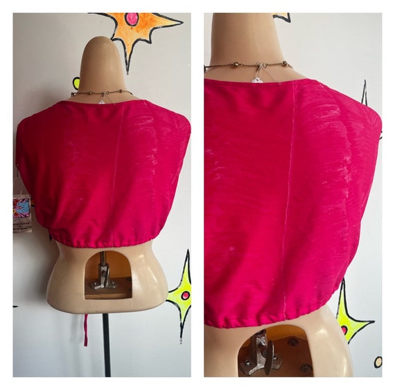 Vintage 60s 70s | Pink Groovy Boho Hippie Halter … - image 2