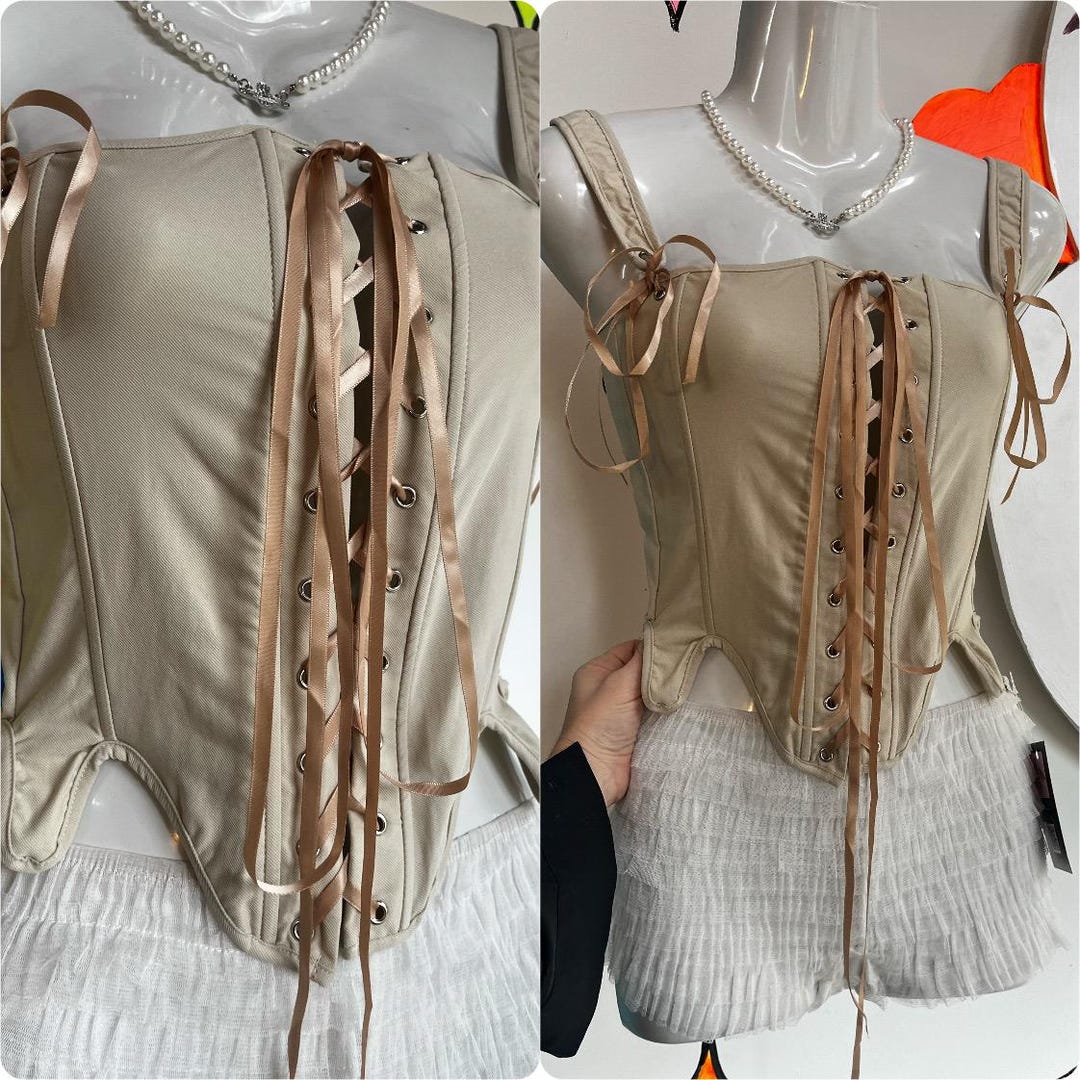 Ameri VINTAGE［RIBBON BUSTIER KNIT］ AmeriVINTAGE RIBBON BUSTIER KNIT ブルー