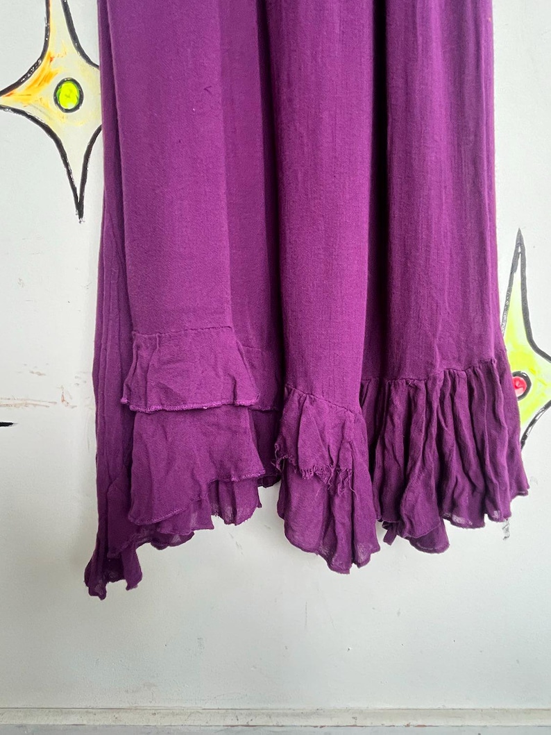 Free People Purple Lace Crochet Dress Boho Pirate Fairy Grunge Cottagecore - S image 10