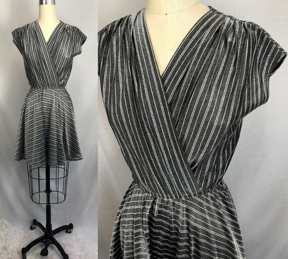 Vintage 70s 80s | Silver Glam Shimmer Disco Skater