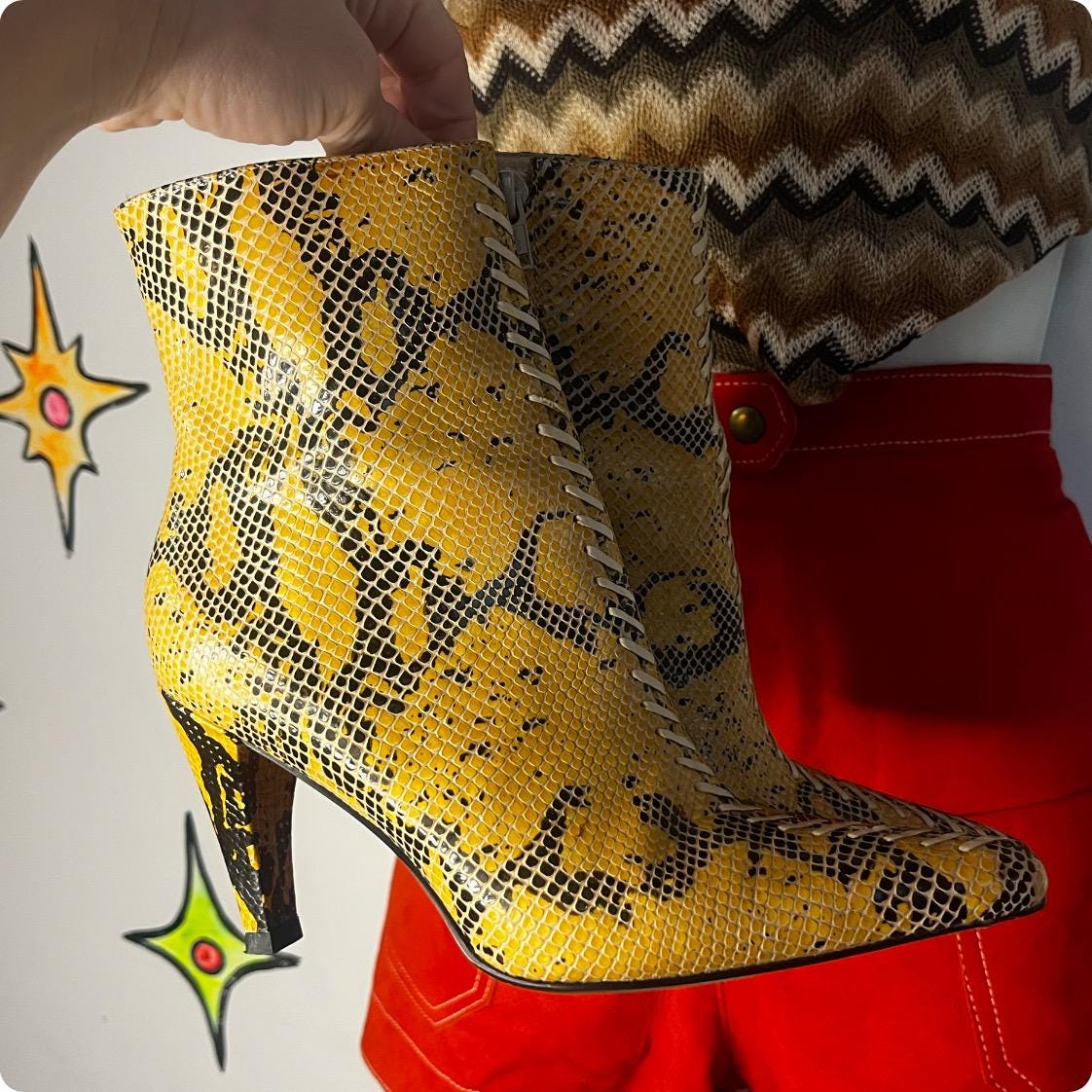 1970s Yellow Boots - Etsy
