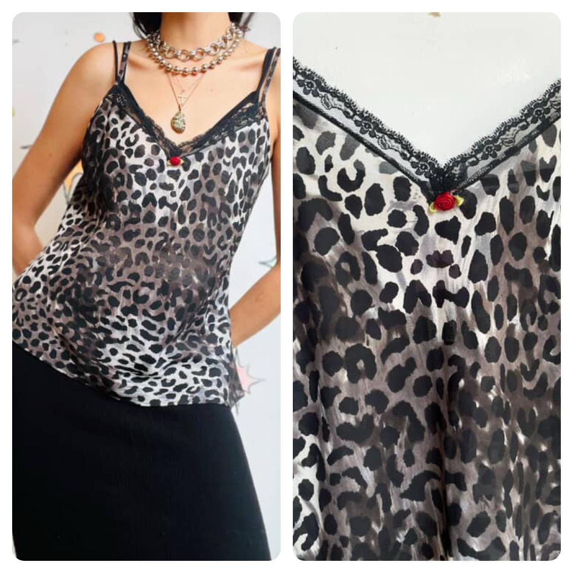 2000s Leopard Top - Etsy