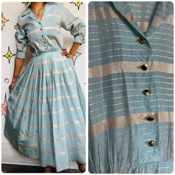 green emerald velvet dress Two-Tone Striped Dress main image 0