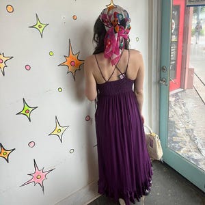 Free People Purple Lace Crochet Dress Boho Pirate Fairy Grunge Cottagecore - S image 3