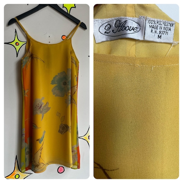 Vintage 90s Y2K | Fairycore Mini Slip Dress | Size M