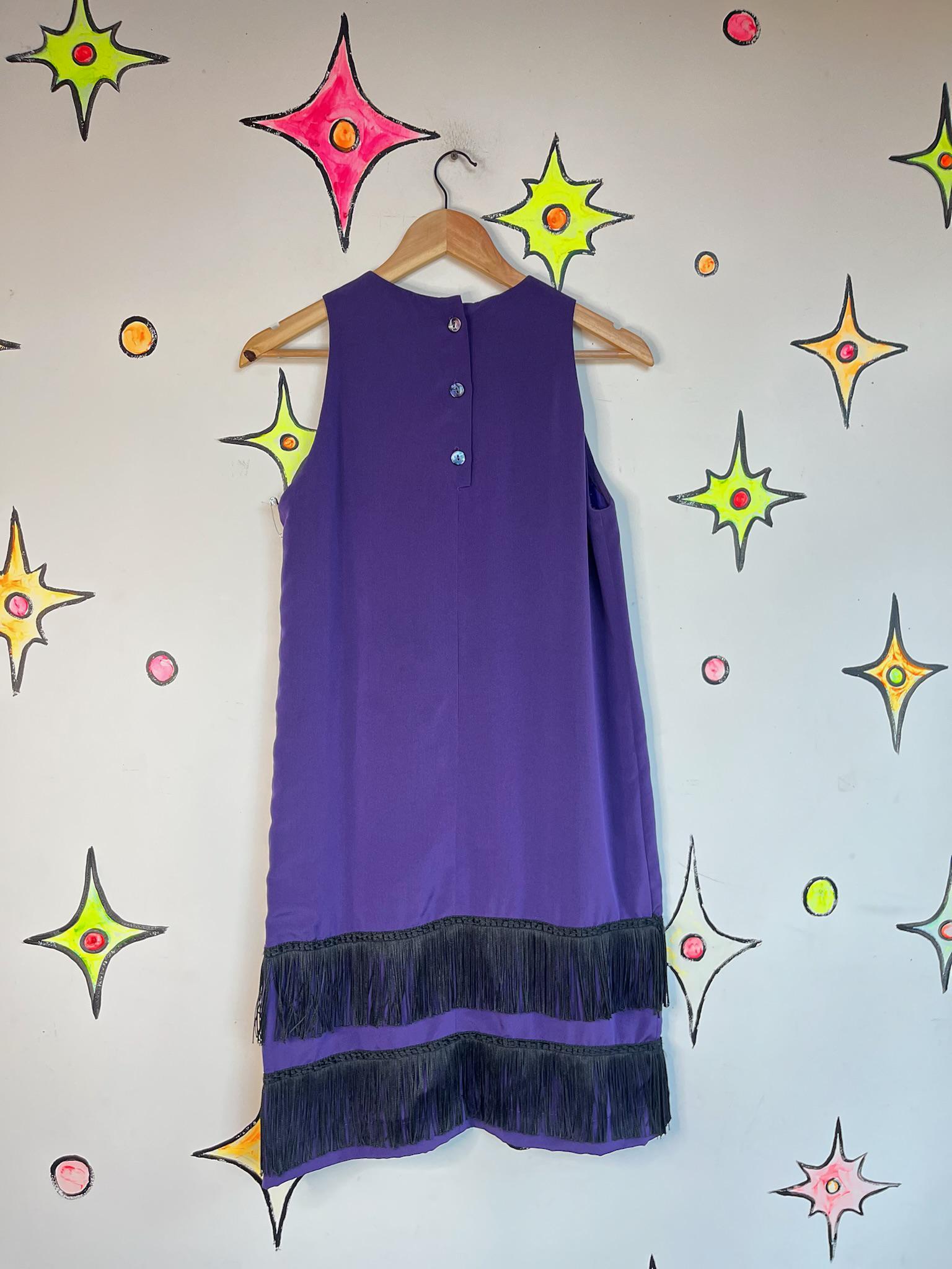 purple fringe flapper dress Fringed Purple Flapper Dress | Deco Shop