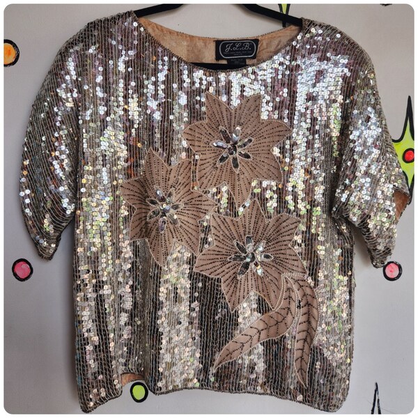 Disco Ring Top with Flare Sleeves in Retro Stripes