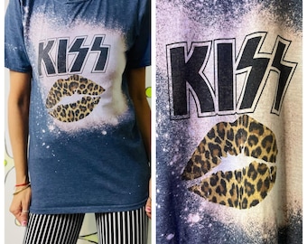 Vintage KISS Band Concert T-Shirt - Rock Metal Glam Graphic Tee S/M