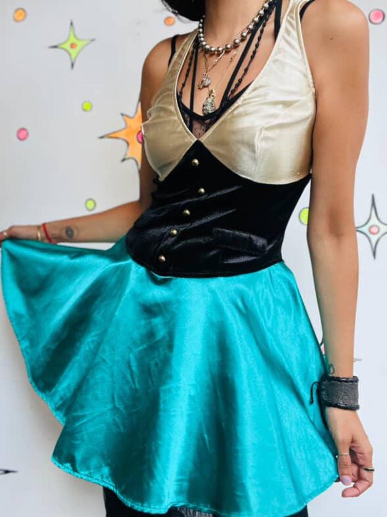 Mad Hatter Halloween Costume Dress – Clowncore Party Outfit – Leg Avenue – M image 2