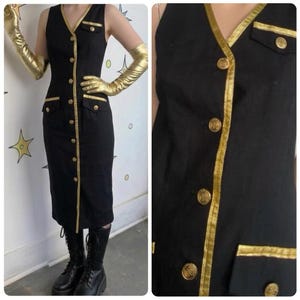 Versace Black and Gold Dress - Etsy