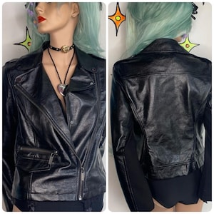 Y2k Leather Jacket - Etsy