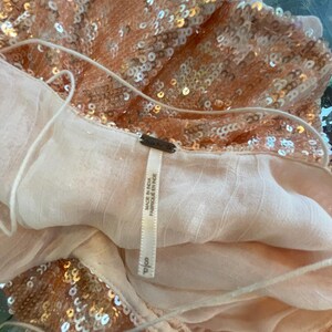 Vintage 90s Free People Sparkly Iridescent Fully Beaded Sequin Fairy Cami Top M image 6