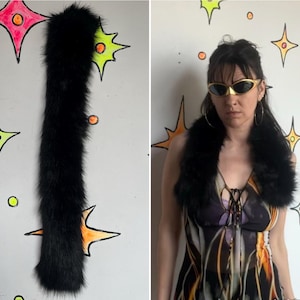 Vegan Pelz Stola Old Hollywood Glam Kunstpelz Mob Wife Vintage Glamour Shrug