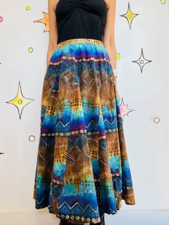 chiffon leopard dress Cecilia Caped Balloon Sleeve Pleated Flowing races or formal evening Tea COLOR:Natural