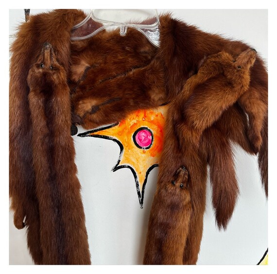 Vintage 30s 40s 50s | Brown Mink Fur Pelts Stole … - image 3