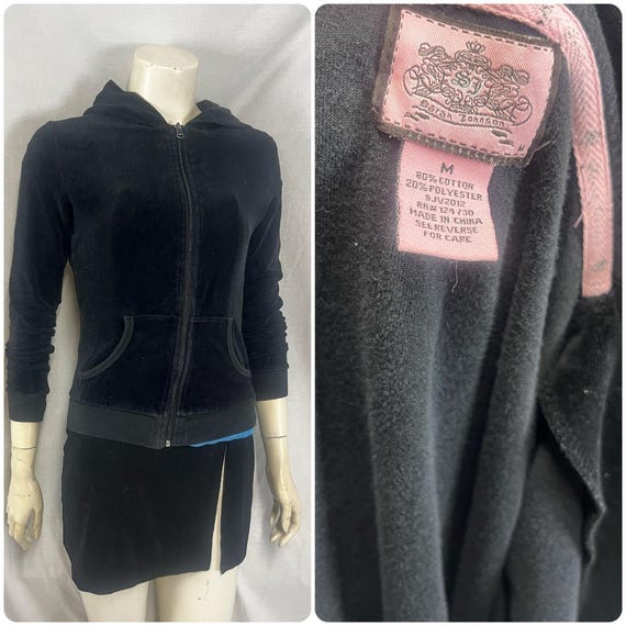 Y2K Early 2000s | Juicy Style Fairy Grunge Black Velour