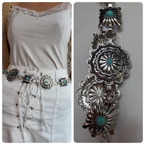Turquoise and Silver Chain Belt - Etsy - Page 2 display picture 2