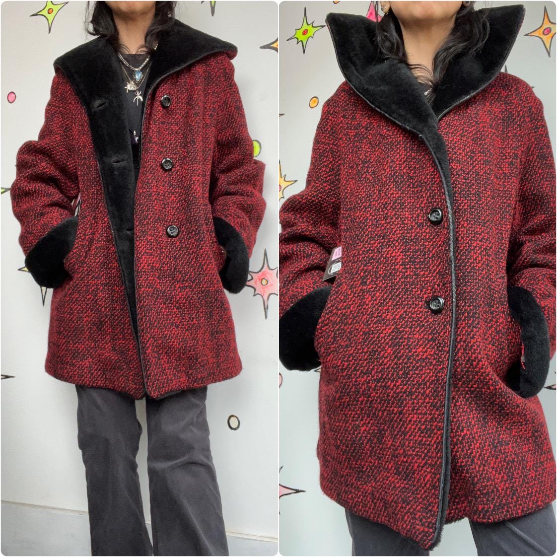 100% Alpaca Vintage Coat - Etsy
