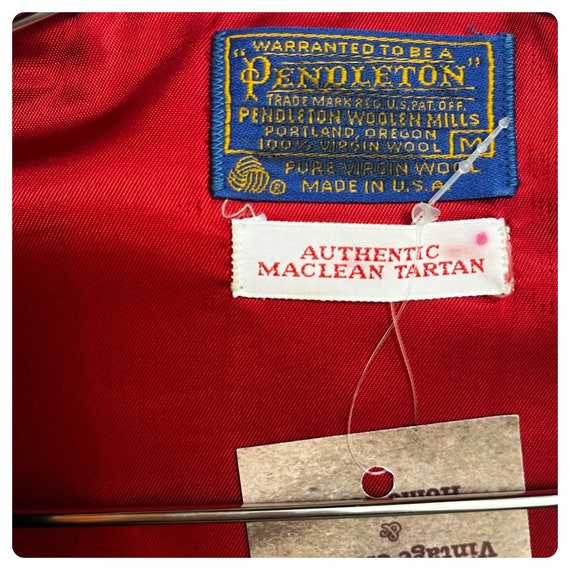 Vintage Pendleton | Red Tartan Plaid Wool Jacket … - image 3