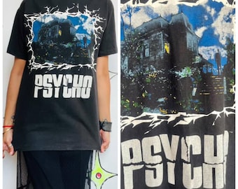 Camiseta vintage de película de terror psicópata de los años 80 y 90 – Costura sencilla – Rara – Tallas 38-40 para hombre