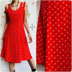 Y2K kersenrode zijden onderjurk – Anthropologie – romantische piraat-grunge boho – 4 afbeelding 1