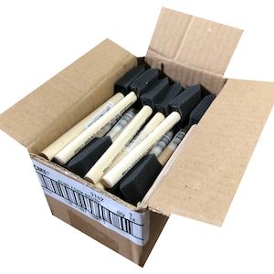 DARICE Black Foam Paint Brushes and Daubers 60 Pieces With Wood