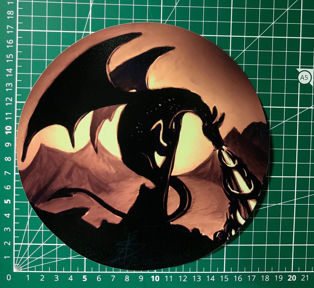 Grote Handgemaakte Rots Draken Sticker - Etsy