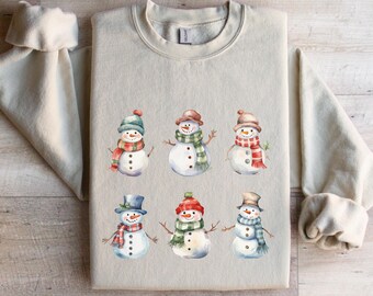 Snowman Sweatshirt, Snow Holiday Sweatshirt, Seasonal Gift, Holiday Gift, Winter Sweatshirt, Snowman, Cozy Sweatshirt, Winter Sweatshirt