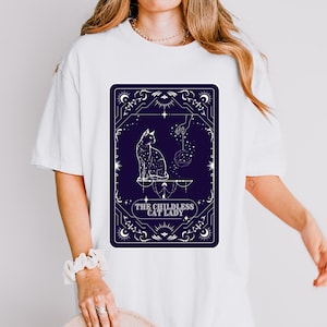 子なし猫婦人タロットカード - Comfor Colors 選挙政治民主党リベラルTシャツTシャツ強い女性フェミニスト