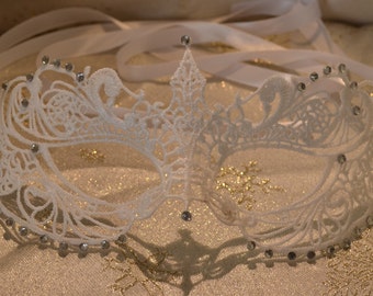 White Masquerade  Etsy