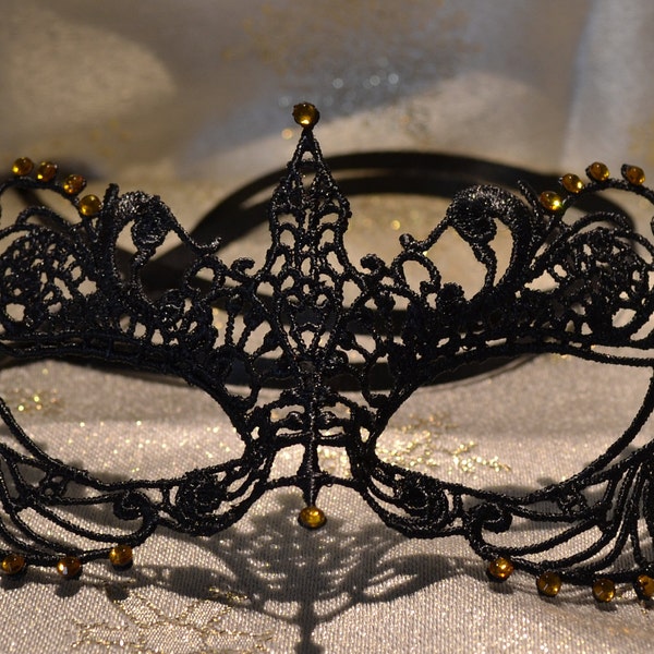 Black and Gold Mask - Etsy