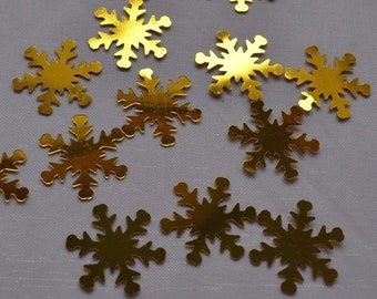 Gold Snowflake Confetti: Christmas Table Decorations (200pc)