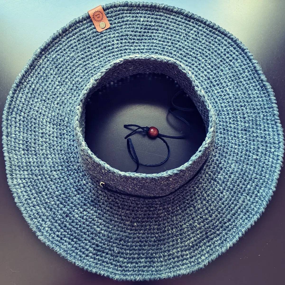 Crocheted Messy Bun Sunhat Beach Hat 