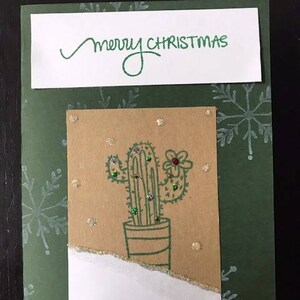 Zelfgemaakte Arizona Cactus kerstkaart