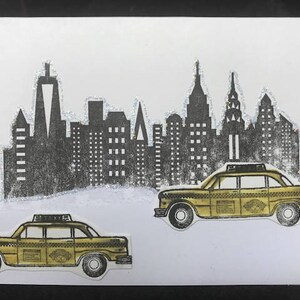 NYC Skyline Taxi Card