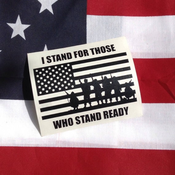 STAND NATIONAL ANTHEM BUMPER STICKER DECAL US FLAG I STAND STICKER
