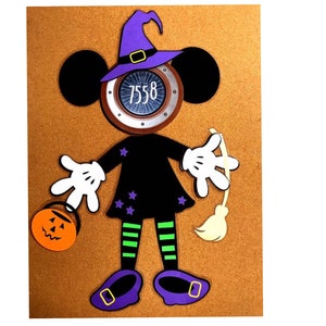 Disney Cruise Door Magnet Minnie Mouse Witch Halloween magnet FREE name personalization