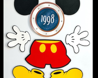 Mickey Mouse Laminated Magnetic Body Parts for Disney Cruise stateroom Door decorations